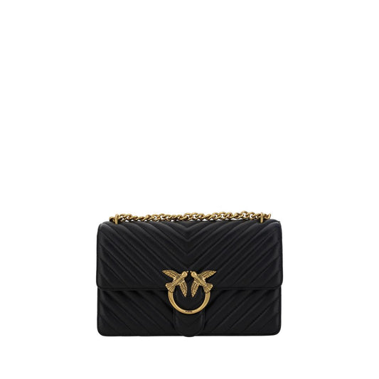 PINKO Love One Classic preta de couro