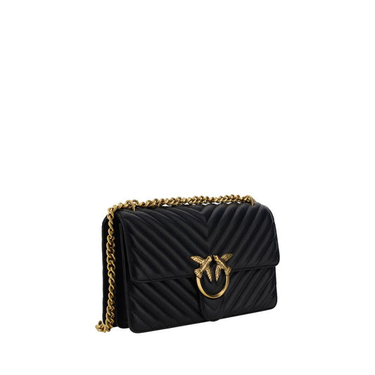 PINKO Love One Classic preta de couro