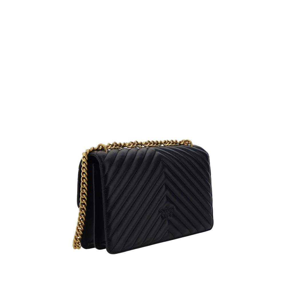 PINKO Love One Classic preta de couro