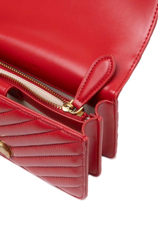 Mala Pinko Mini Love Bag One Chevron